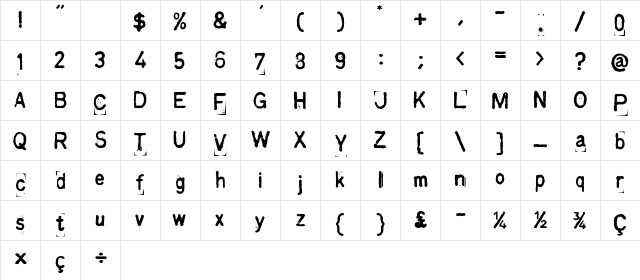 Kingthings Printingkit Regular Character Map