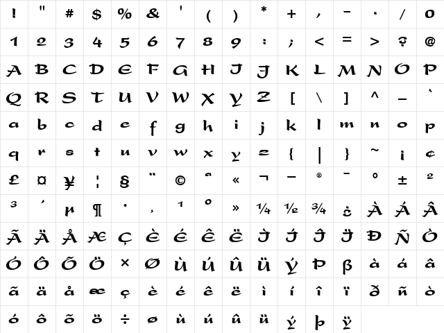 Present-Black Black Character Map