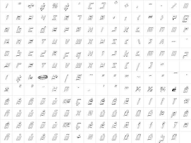 Prokofiev Outline Italic Italic Character Map Prokofiev Outline Italic Italic Character Map