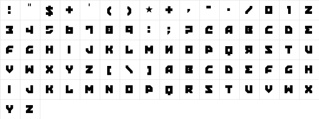 Propaganda Regular Character Map