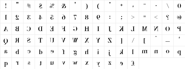 BackBod Normal Character Map