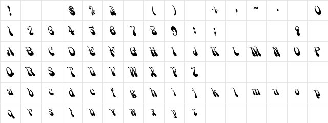 PsychedelicSmoke Regular Character Map