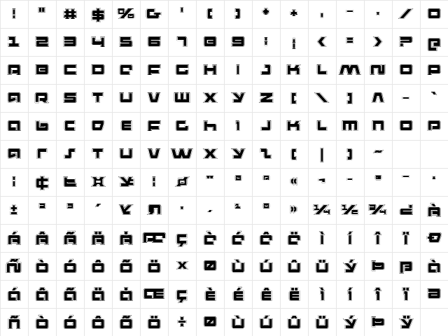 Pulse Rifle Academy Regular Character Map