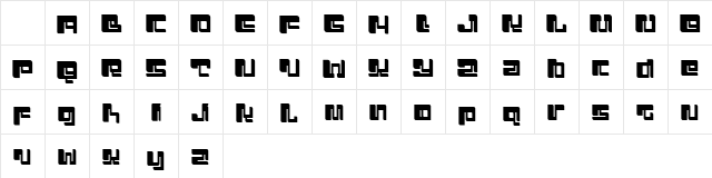 Punk Cyber DEMO Regular Character Map
