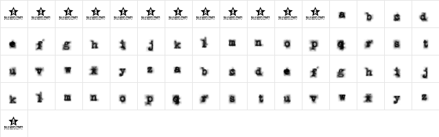 PUNKBABE Regular Character Map