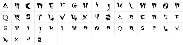PunkerChicksinLeatherJackets Regular Character Map PunkerChicksinLeatherJackets Regular Character Map