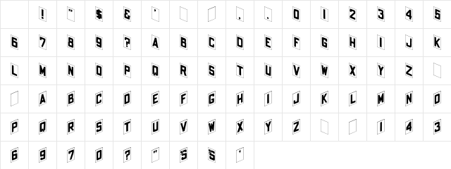Q-Kardz Bold Regular Character Map