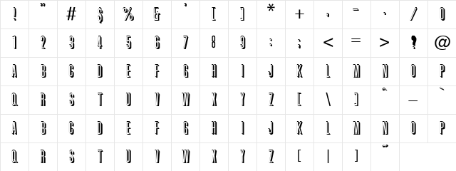 Graphik Regular Character Map