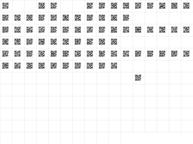 QR font tfb Regular Character Map QR font tfb Regular Character Map