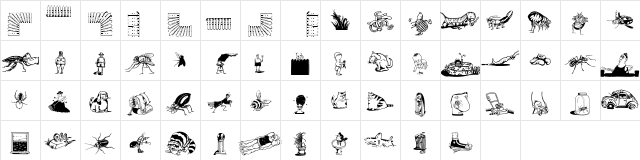 BackyardBeastiesITC Regular Character Map