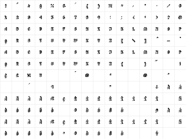 Quad Polyphony Character Map Quad Polyphony Character Map