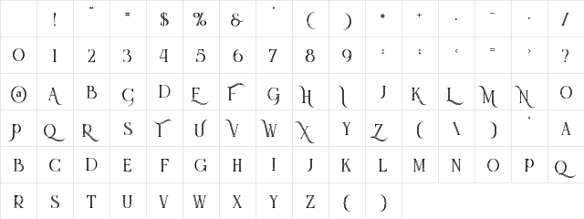 Queen inline grunge Regular Character Map Queen inline grunge Regular Character Map