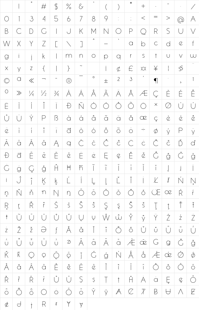 Queensides Regular Character Map Queensides Regular Character Map