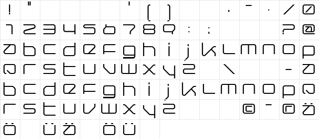 Querround Regular Character Map Querround Regular Character Map