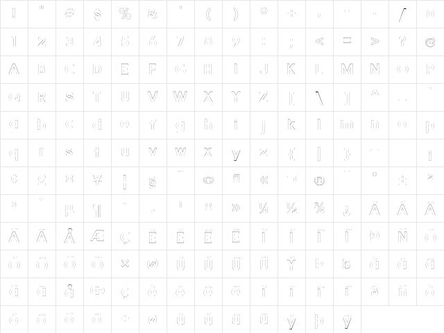 QuicksansAccurateICG Regular Character Map