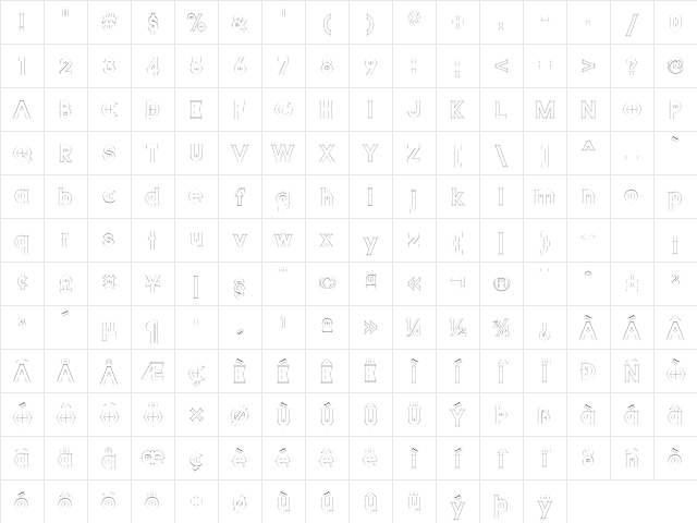 QuicksansAccurateICG Medium Character Map