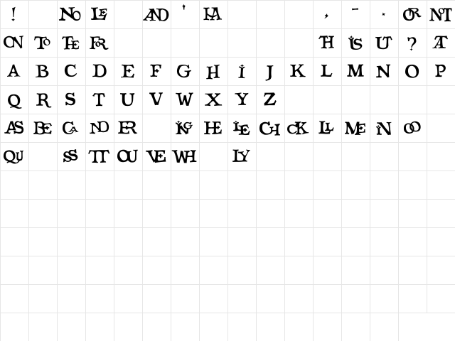 Quicktype Regular Character Map Quicktype Regular Character Map
