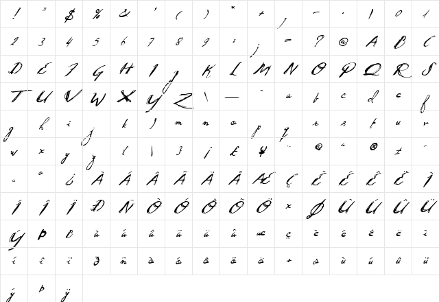 Quid Pro Quo Regular Character Map