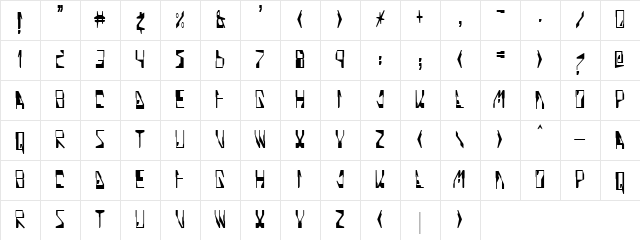 Quinoline Normal Character Map