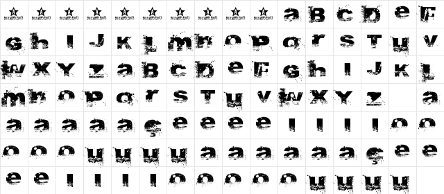 A bite__ Regular Character Map