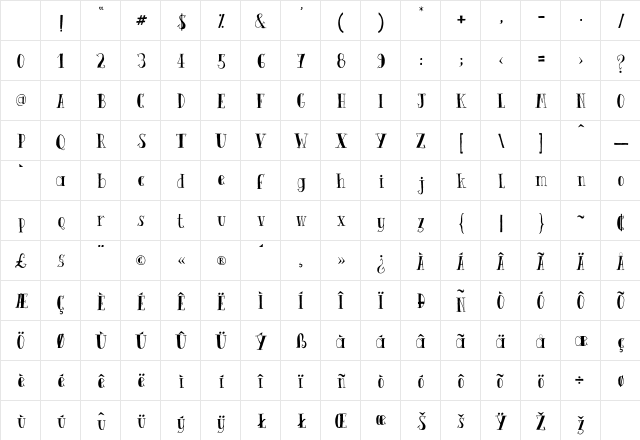 Quinto Quinto Character Map Quinto Quinto Character Map