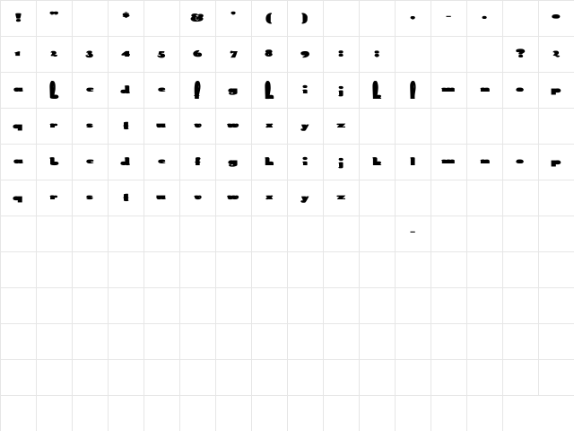 Rabbit Wd bold Bold Character Map