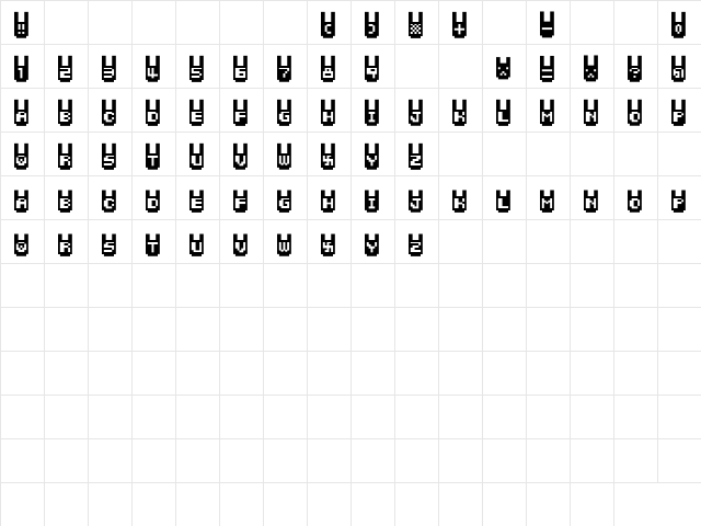 RabbitBitFM Regular Character Map