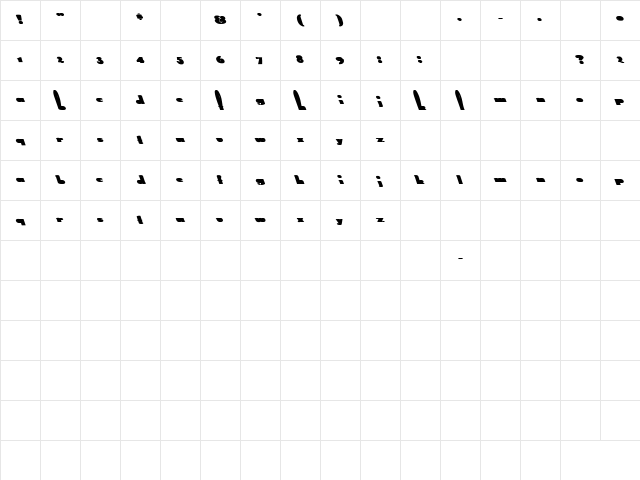 Rabbit Lefty Bold Character Map