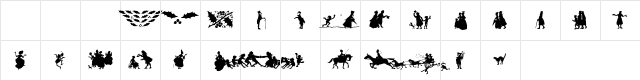 Rackham Holiday Ornament Regular Character Map