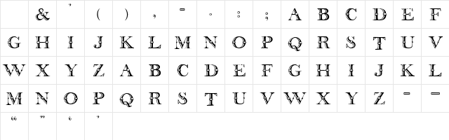 Baffle Medium Character Map Baffle Medium Character Map