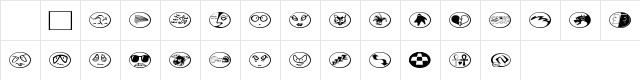 Radbats 3 Regular Character Map