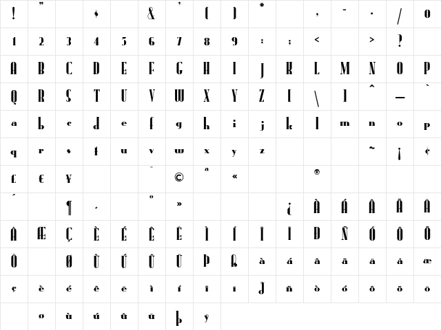 RadioRanch Regular Character Map RadioRanch Regular Character Map