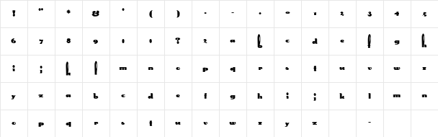 Rabbit Regular Character Map