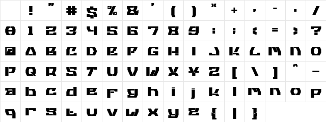 RAKITEK Regular Character Map