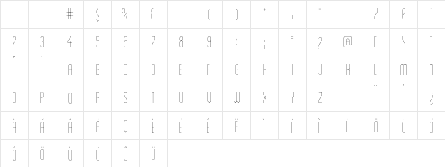 Blanch Condensed Light Character Map Blanch Condensed Light Character Map
