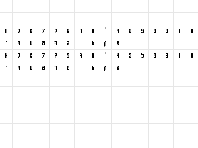 Ranmorian Standard beta Regular Character Map Ranmorian Standard beta Regular Character Map