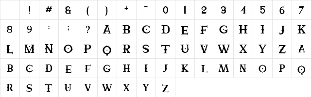 Kingvoon Regular Character Map Kingvoon Regular Character Map