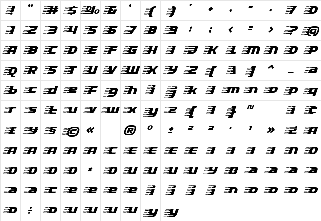 Rapido Racers Nine Regular Character Map