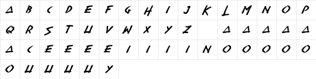 Raskhal Regular Character Map Raskhal Regular Character Map