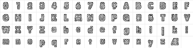 Raydiate BRK Regular Character Map