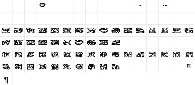 ST Bajoran Ideogram Regular Character Map
