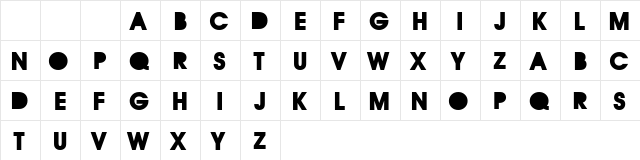 REBOARD Regular Character Map REBOARD Regular Character Map