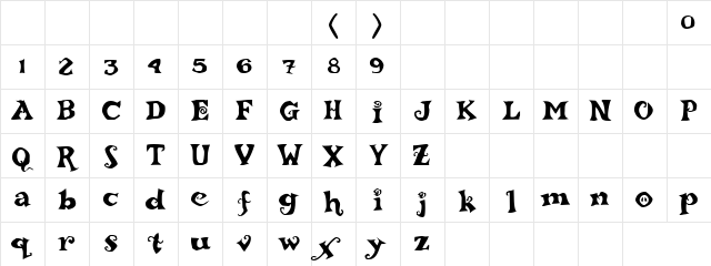 ReBucked Regular Character Map