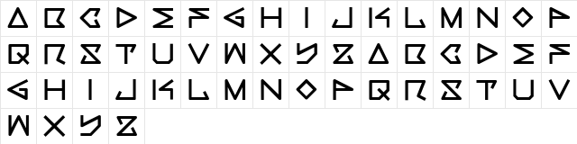 rec Regular Character Map