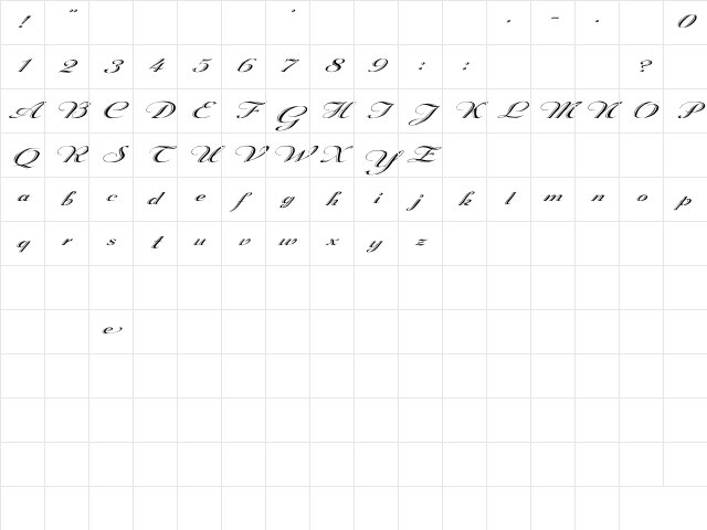 Rechtman Ex plain italic Plain Italic Character Map