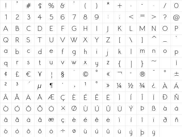 Register Sans BTN Regular Character Map Register Sans BTN Regular Character Map