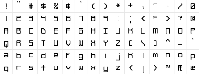Rehearsal Curve BRK Normal Character Map