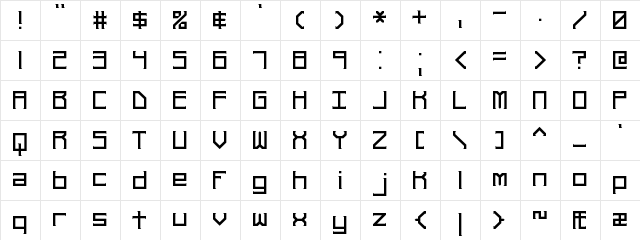 Rehearsal Point BRK Normal Character Map