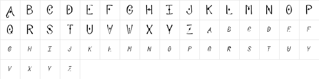 Abode Regular Character Map Abode Regular Character Map