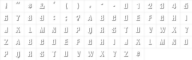 Relief Grotesk Regular Character Map